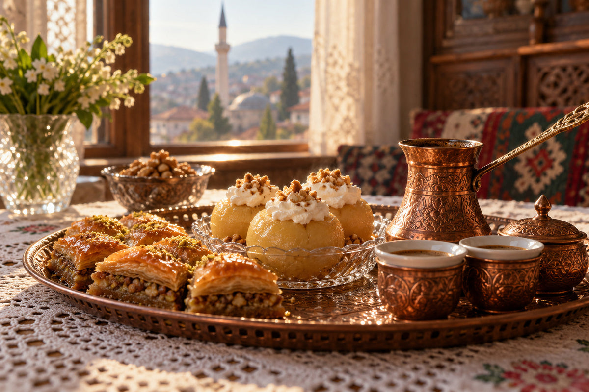 Sofra sa baklavom i kahvom za iftar