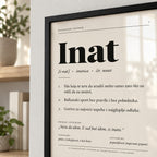 Poster Balkanski rečnik, reč Inat, detalj rama
