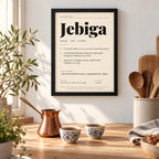 Poster Balkanski rečnik, reč Jebiga, u kuhinji