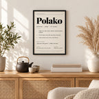 Poster Balkanski rečnik, reč Polako, iznad komode